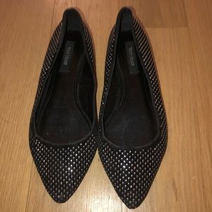 White House Black Market Studded Black Flats